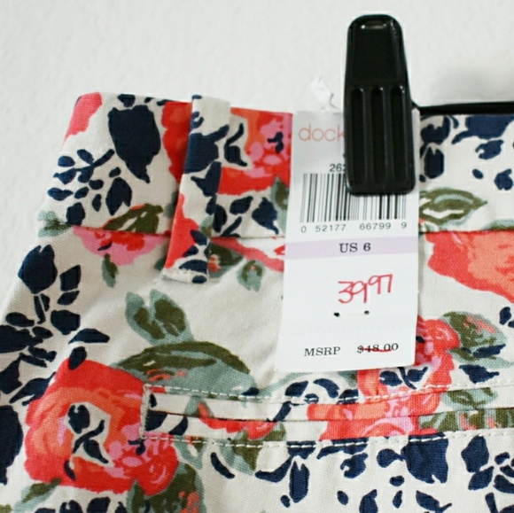 Dockers summer stretch crop Floral pants - Picture 5 of 6